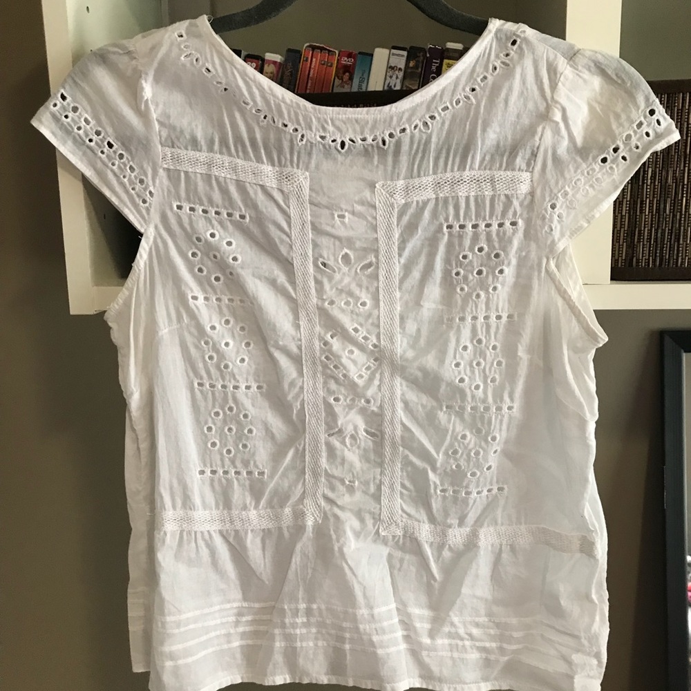 White Eyelet Blouse
